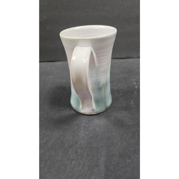 Handmade Studio Pottery Mug Signed Artisan Ceramic Coffee Cup Pastel Glaze - Picture 3 of 8